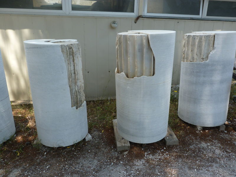 More restored pieces of columns